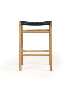 Zen Backless Counter Stool Black, W 45cm × D 40cm × H 66cm