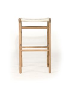 Zen Backless Counter Stool White, W 45cm × D 40cm × H 66cm