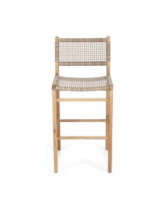 Zen Bar Stool Washed Grey, W 45cm×D 40cm × H 110cm