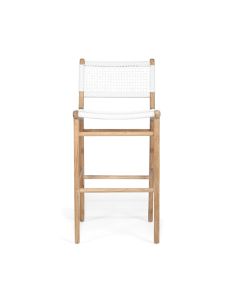 Zen Bar Stool White, W 45cm x D 40cm x H 110cm