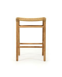 Zen Backless Counter Stool Sand (Close Weave), W 45cm x D 40cm x H 66cm