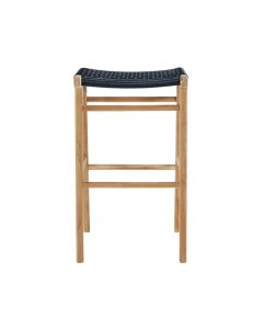 Zen Backless Bar Stool Black, W 45cm x D 40cm x H 78cm
