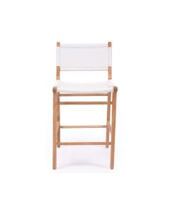 Zen Counter Stool White, Width 49cm x Depth 56cm x Height 95cm