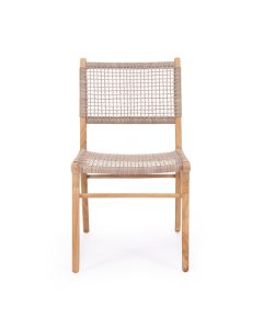 Zen Dining Chair Washed Grey, Width 49cm x Depth 56cm x Height 87cm