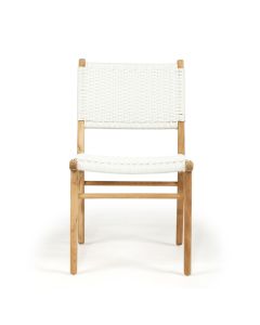 Zen Dining Chair White (Close Weave), Width 49cm x Depth 56cm x Height 87cm