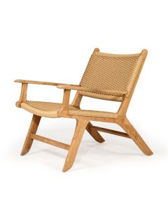 Zen Accent Arm Chair Sand (Close Weave), W 66cm × D 82cm × H 72cm