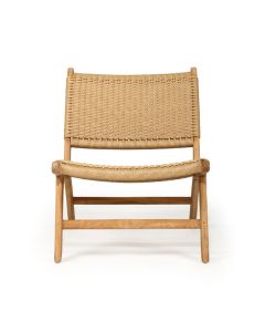 Zen Accent Chair Sand (Close Weave), W 66cm x D 82cm x H 72cm