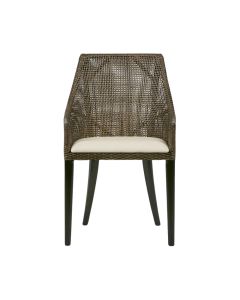 Charlotte Rattan Dining Chair Soil Brown, W 54 D 56 H 88cm (RRP $499)