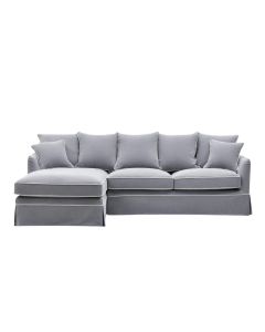 Noosa 3 Seater Left Chaise Sofa Grey, W 259cm D 166cm H 80cm (RRP $4999)