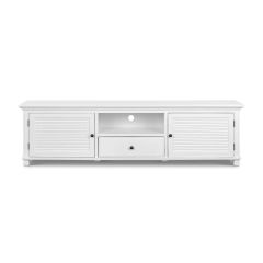 West Beach Hamptons Media Unit White Large, L 220cm W 45cm H 61cm (RRP $1999)