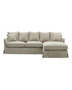 Noosa 3 Seater Right Chaise Sofa Natural, W 259cm D 166cm H 80cm (RRP $4999)