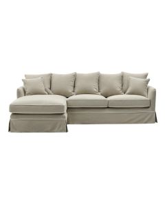 Noosa 3 Seater Left Chaise Sofa Natural, W 259cm D 166cm H 80cm (RRP $4999)