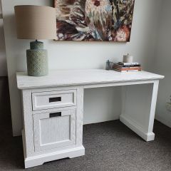 "Cove" Hamptons Style Study Home Office Desk, Brushed White, 150cmW x 60cmD x 78cmH (RRP $1199)