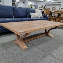 "Positano" Hardwood Parquetry Coffee Table Recycled Elm, 160cm x 80cm x 45cmH