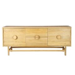 Rondo Sideboard Natural, W 180cm D 44cm H 76cm (RRP $2990)