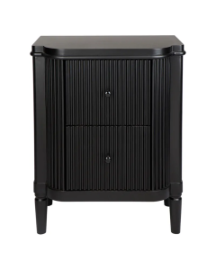 Arielle Bedside Table Black, 60cm W x 40cm D x 76cm H (RRP $1463)