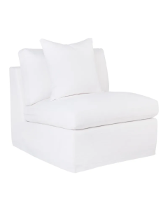 Birkshire Slip Cover Occasional Chair White Linen, 80cm W x 96cm D x 85cm H (RRP $2299)