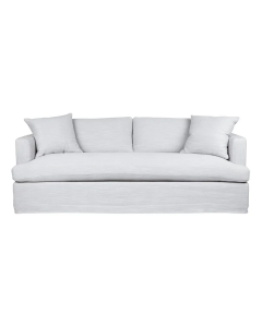 Birkshire 3 Seater Slip Cover Sofa Grey Linen, 220cm W x 96cm D x 90cm H (RRP $4389)