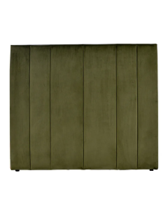 Soho Queen Bedhead Olive Velvet, 165cm W x 10cm D x 140cm H (RRP $1199)