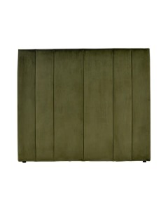 Soho King Bedhead Olive Velvet, 195cm W x 10cm D x 140cm H (RRP $1529)