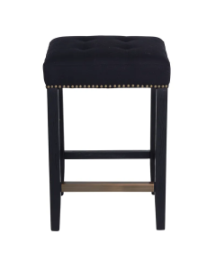 Canyon Black Kitchen Stool Black Cotton, 57.50cm L x 45cm W x 75cm H (RRP $539)