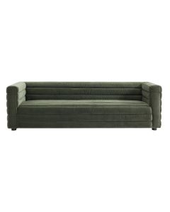 Colorado 3 Seater Sofa Moss Velvet, 240cm W x 96cm D x 71cm H (RRP $4999)