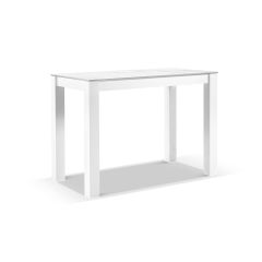 "Montego Bay" Hamptons Style Outdoor White Aluminium Bar Table with Ceramic Top, L150cm W90cm H108cm