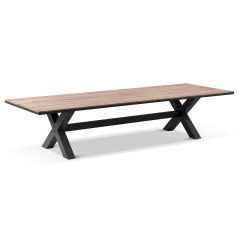 "Montego Bay" Hamptons Style Outdoor Aluminium 3m Dining Table, Charcoal