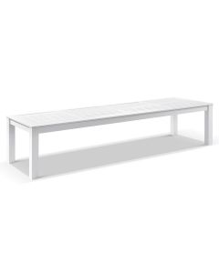 "Hawaii" Aluminium Outdoor Resort Style 12 Seater Dining Table White, 355cm x 100cm (RRP $2999)