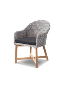 "Coastal" Resort Style Outdoor Wicker Dining Chair, Brushed Grey (RRP $699)