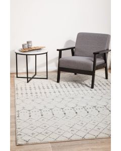 Chrome Elsa Hamptons Style Indoor Rug Silver