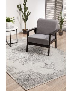Chrome Rita Hamptons Style Indoor Rug Silver