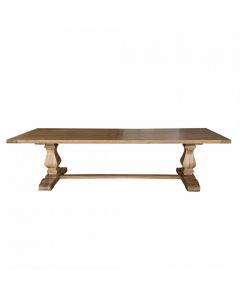 "Bordeaux" Hamptons Style French Provincial Oak Dining Table Natural Oak, 300cmW x 100cmD x 78cmH (RRP $4999)