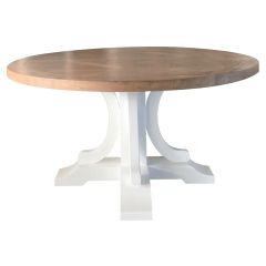 "Maine" Hamptons Style Timber Round Dining Table, 150cm