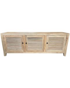 "Byron" Coastal Style 3 Door Entertainment TV Unit Recycled Elm, 160cm x 40cm x 58cmH (RRP $1799)