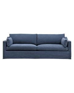 Clovelly Hamptons 3 Seat Sofa Navy, W 220cm D 112cm H 95cm (RRP $3299)