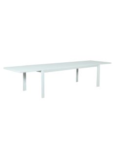 "Sorrento" Resort Style Outdoor Aluminium Extension Dining Table in White, 2200-3400X1000mm (RRP $1999)