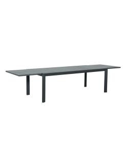 "Sorrento" Resort Style Outdoor Aluminium Extension Dining Table in Gunmetal, 2200-3400X1000mm (RRP $1999)