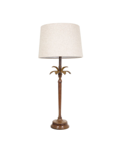 Casablanca Brass Table Lamp Base Brown, D 18cm W 16cm H 63cm (RRP $699)