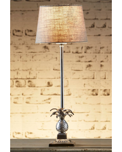 Caribbean Pineapple Table Lamp Base Antique Silver (RRP $418)
