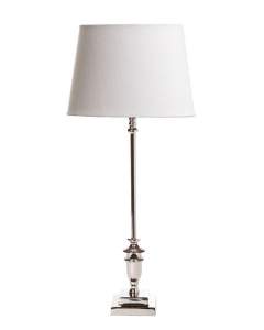 Lyon Candlestick Table Lamp Base Shiny Nickel (RRP $341)