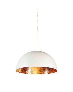 Alfresco Dome Ceiling Pendant White and Copper (RRP $1210)