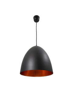 Egg Ceiling Pendant Black and Copper (RRP $605)