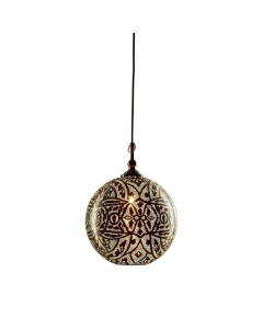 Moroccan Ball Ceiling Pendant Small Silver (RRP $748)