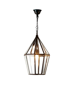 Belmont Glass Ceiling Pendant Black (RRP $1089)