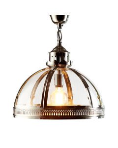 Winston Ceiling Pendant Shiny Nickel, L 46cm W 46cm H 48cm (RRP $1499)