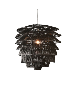 Saba Rattan Ceiling Pendant Black (RRP $649)