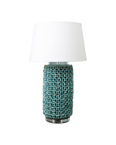 Wynberg Ceramic Table Lamp Base Turquoise (RRP $616)