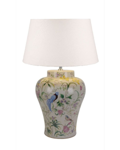 Raffles Bird Ceramic Table Lamp Base White (RRP $869)