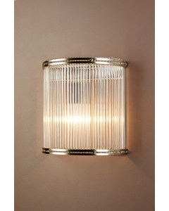 Verre Half Round Wall Light Silver (RRP $528)